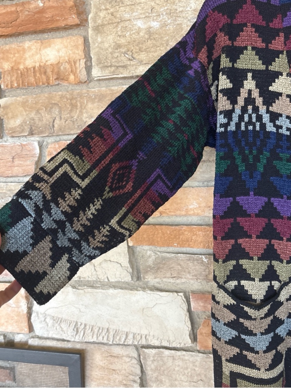 Vintage French rags duster cardigan - Picture 3 of 5